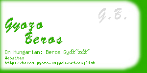 gyozo beros business card